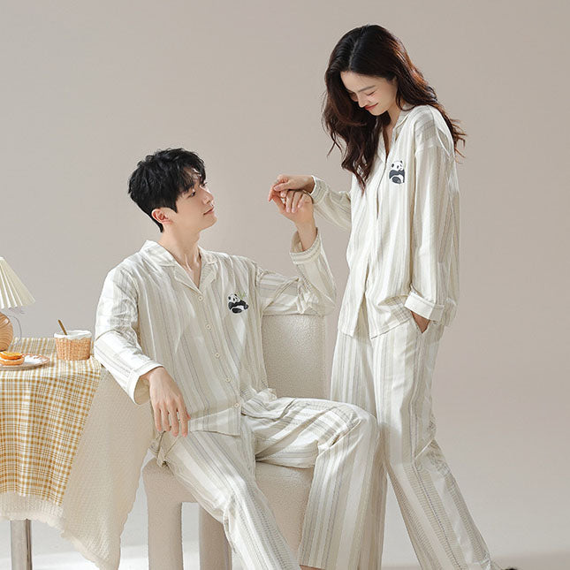 Pyjama de couple en pur coton