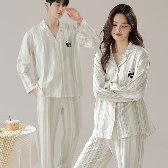 Pyjama de couple en pur coton