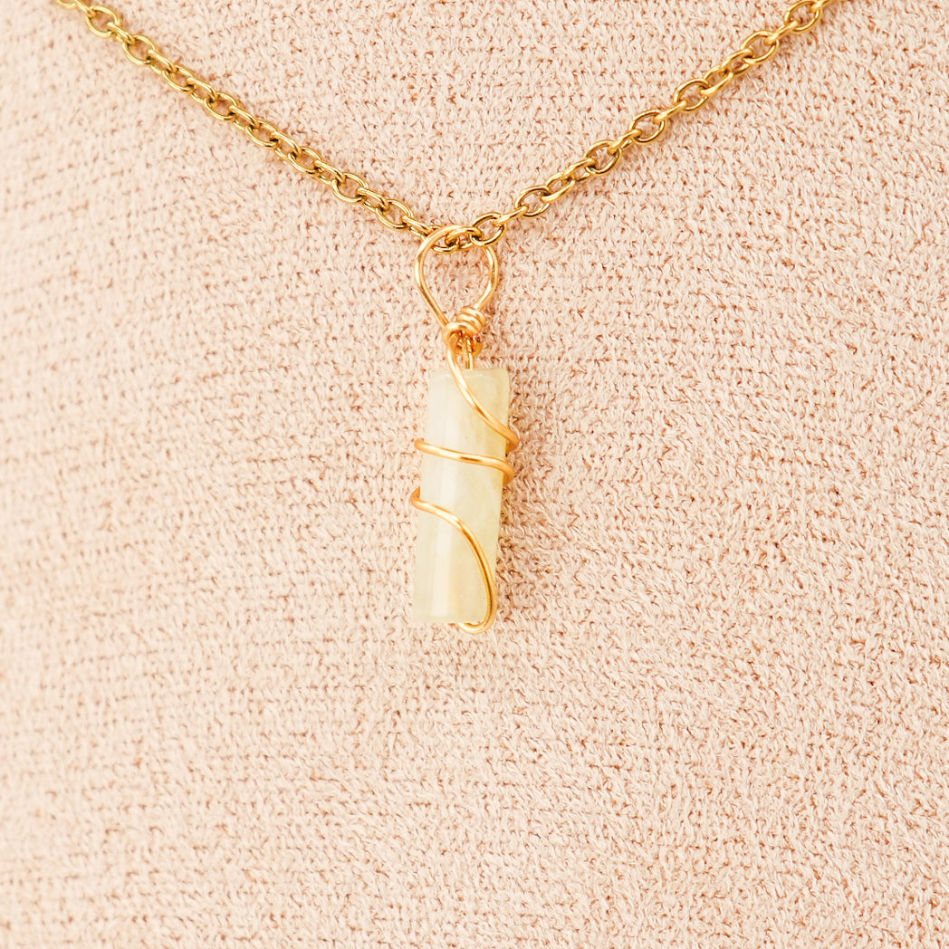 Pendentif Jade "Fleurs de prunier"