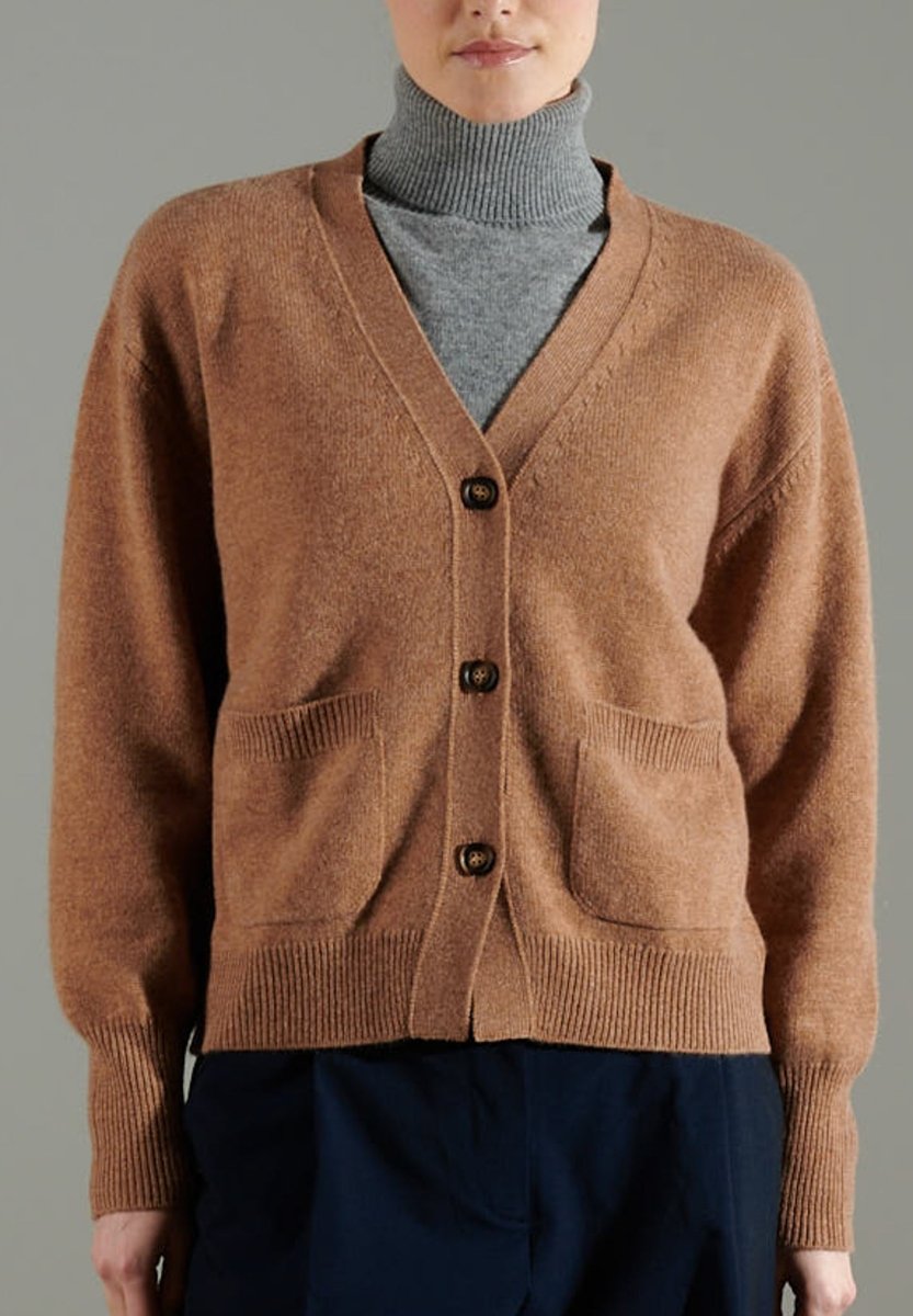 Cardigan cachemire  couleur camel