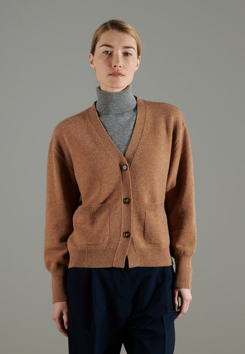 Cardigan cachemire  couleur camel